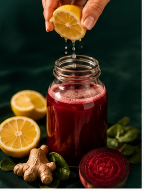 Beet juice and lemon